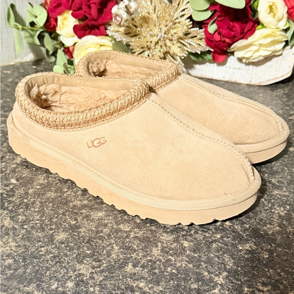 UGG Beige Suede Slip-Ons